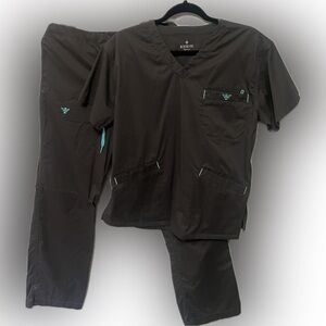 Med Couture Signature   Slate Gray/Turquoise-Size Medium